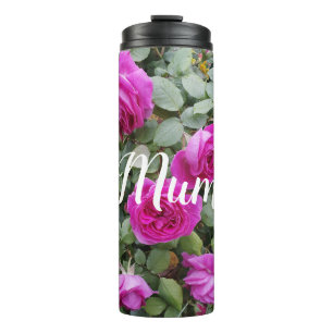 Hübsch Rosa Vintage Rose Blume Geburtstagsmutter Thermosbecher