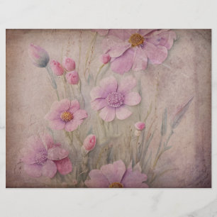 Hübsch rosa Vintages Blumenbuch