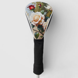 Hübsch rosa weiß und rote Rosen Ölmalerei Golf Headcover
