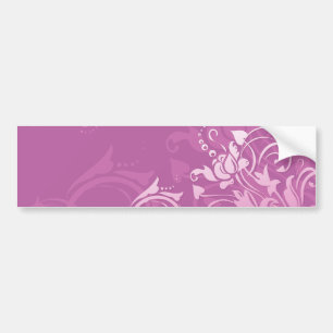 hübsch rosa, wirbelfarbene Blumenmuster Autoaufkleber