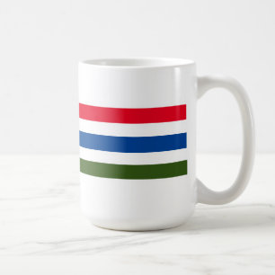 Hübsch roter blauer Streifen auf weißem Hintergrun Kaffeetasse