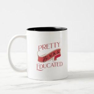 Hübsch Schwarz und gebildet Zweifarbige Tasse