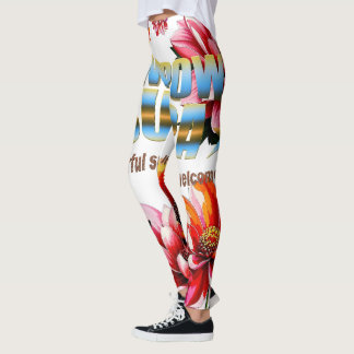 Hübsch Sensitive Petal-Pflanze Blühen Abstrakte Ku Leggings