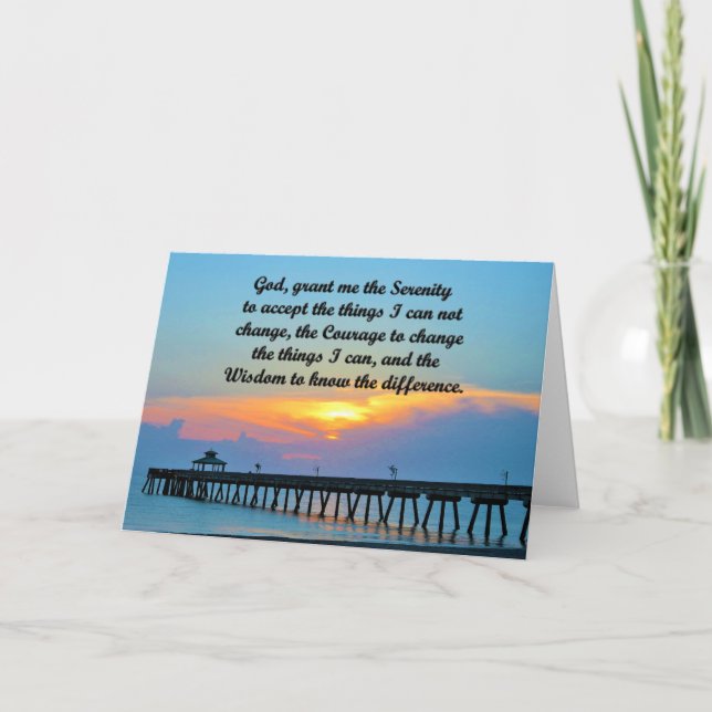 HÜBSCH SERENITY PRAYER GREETCARD KARTE (Vorderseite)