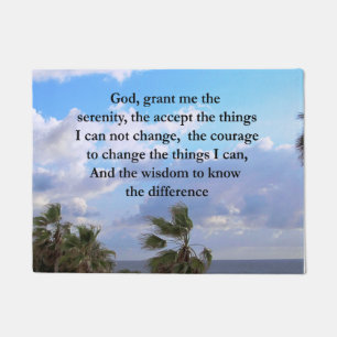 HÜBSCH SERENITY PRAYER PALM TREE FOTO DESIGN FUßMATTE