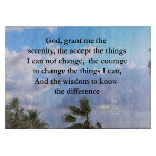HÜBSCH SERENITY PRAYER PALM TREE FOTO DESIGN SCHNEIDEBRETT