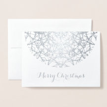 Hübsch Silver Snowflake Frohe Weihnachten Foto