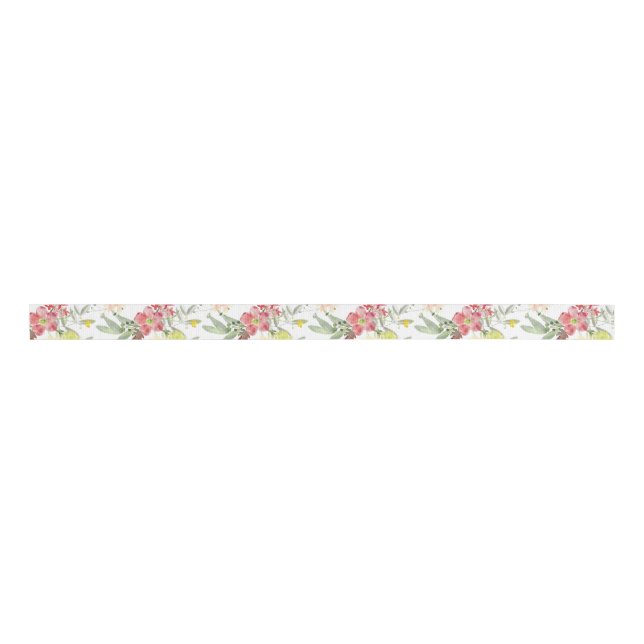 Hübsch Tan Floral Ripsband (Vorderseite)