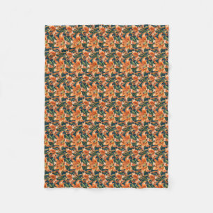 Hübsch Tiger Lily Floral Fleecedecke