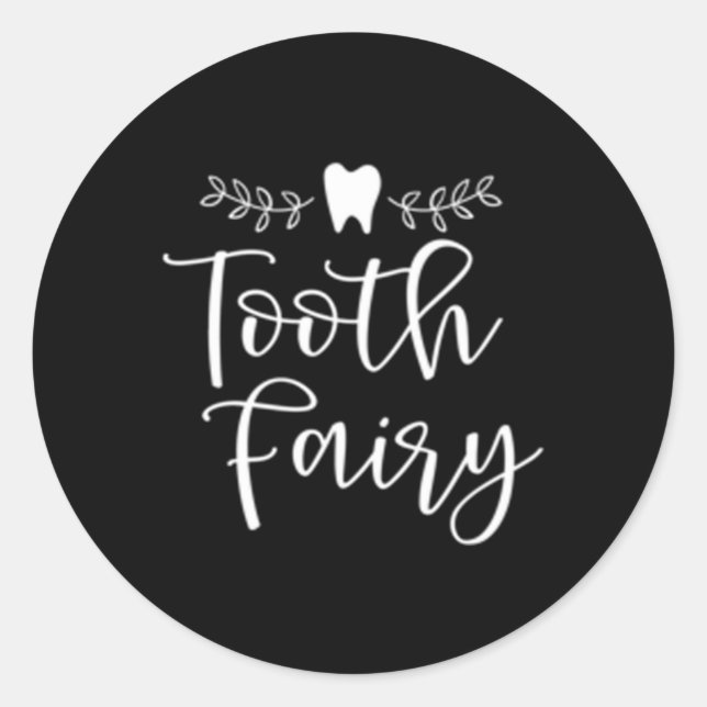 Hübsch Tooth Fairy Dental Hygienic Runder Aufkleber (Vorderseite)