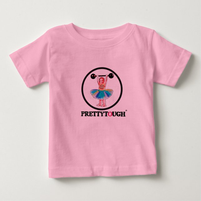 Hübsch Tough Barbells Tutu Bodysuit Baby T-shirt (Vorderseite)
