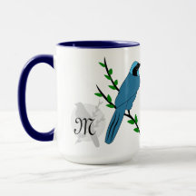 Hübsch-Türkis-Jay-Bird-Monogramm
