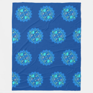 Hübsch und farbenfroh Mandala/Kaleidoskop KOI 1 Fleecedecke