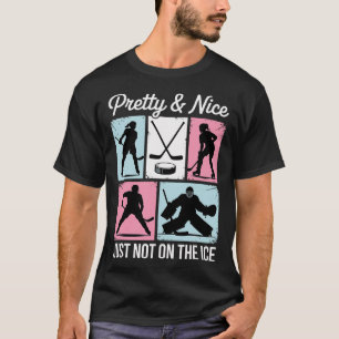 Hübsch und nett, nur nicht auf der Eishockey-Grafi T-Shirt
