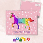 Hübsch Unicorn Stars Vielen Dank Postkarte<br><div class="desc">Niedliche EinhornGeburtstagskarte. Danke,  dass du eine Karte für Kinder hast. Rainbow farbenfrohe Einhorn. Es ist perfekt für Kinder,  besonders für Mädchen,  die Liebe Einhörner und Pferde. Ideal,  um Ihren Freunden und Ihrer Familie für ihre Geburtstagsgeschenke zu danken und auf Ihrem Party zu sein,  oder für jede andere Gelegenheit.</div>