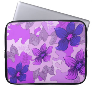 Hübsch-violette Blumen Laptopschutzhülle