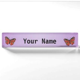 Hübsch Vivid Monarch Butterfly Lila Namensplakette