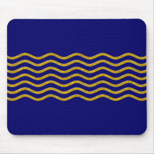 Hübsch Waves gold + Ihr Backgr, Text & Ideen Mousepad