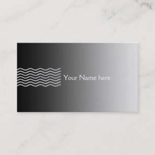 Hübsch Waves silver + Ihr Backgr, Text & Ideen Visitenkarte