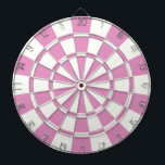 Hübsch-weiß Dartscheibe<br><div class="desc">Hübsche Rosa- und Weißmatte</div>