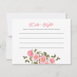 HÜBSCH WILD ROSE BRAUTPARTY DATUM NACHT HINWEISKARTE
