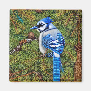 Hübsch Wilderness Blue Jay Magnet
