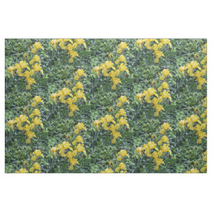 Hübsch Yellow Irises Garden Blume Stoff