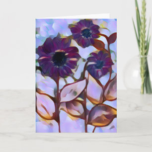 Hübsche 12x18 für Künstlerische violette Blumen Karte