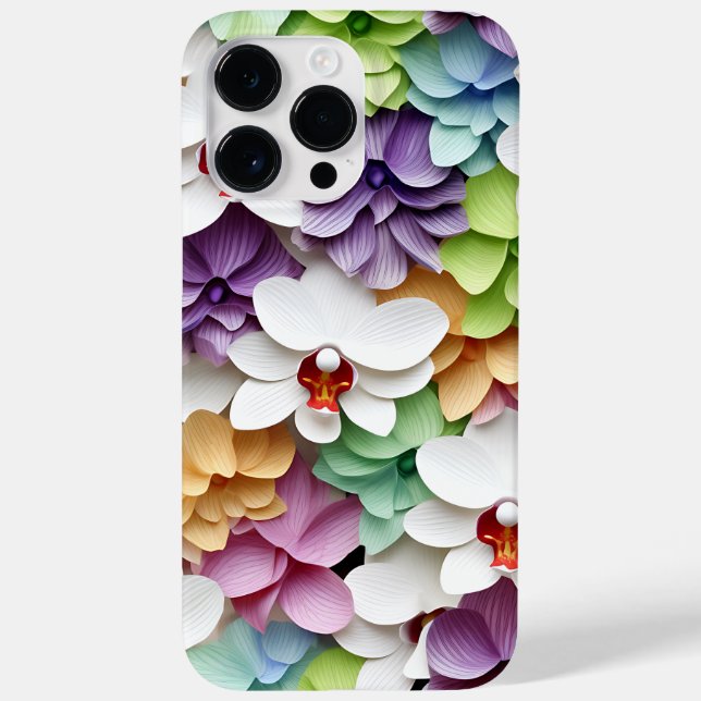 HÜBSCHE 3-D-SEHEN ORCHID-BLUME Case-Mate iPhone 14 PRO MAX HÜLLE (Rückseite)