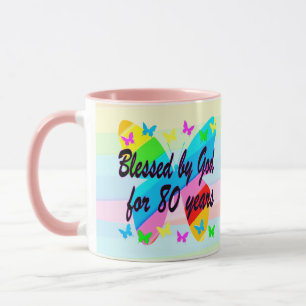 HÜBSCHE 80. GEBURTSTAGSBLESSINGS-TASSE TASSE