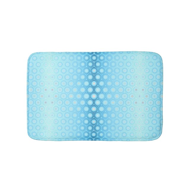 Hübsche Abdeckung von Ombre Blue und Peach Geometr Badematte (Vorderseite)