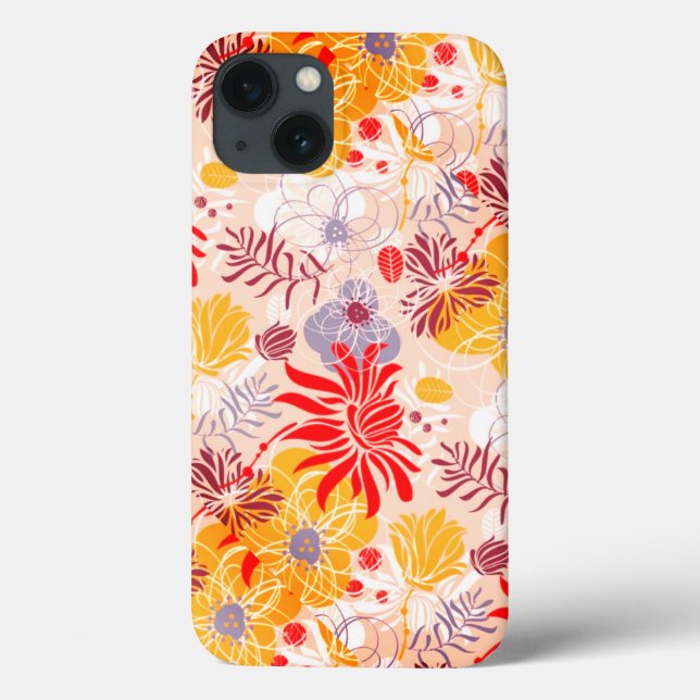 Hübsche abstrakte Blume Case-Mate iPhone Hülle (Rückseite)