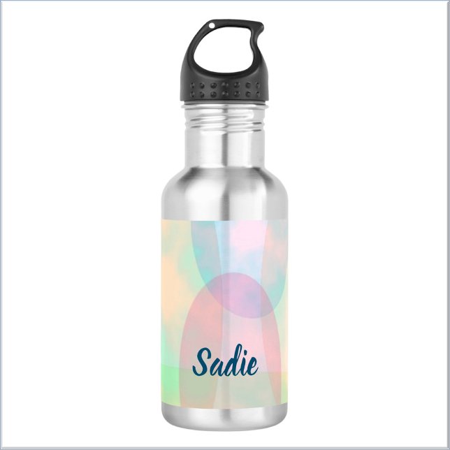 Hübsche Abstrakte Pastel Dreamy Ellipses Edelstahlflasche (Bookmark my store!
https://www.zazzle.com/store/capricepetit/products)
