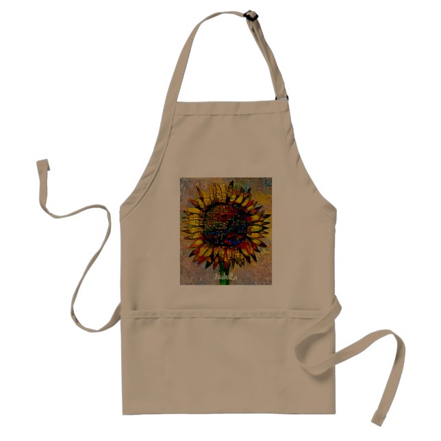 Hübsche Abstrakte Sonnenblumenmalerei Schürze (Vorne)