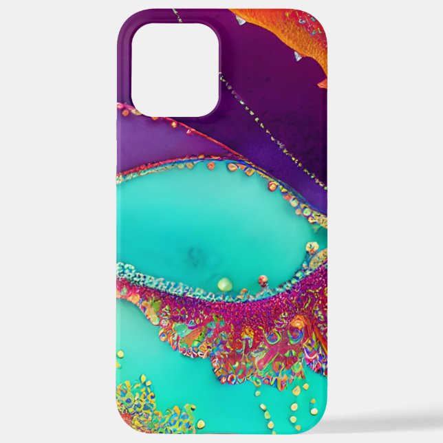 Hübsche Abstrakte Strandkunst iPhone 12 Pro Max Hülle (Rückseite)