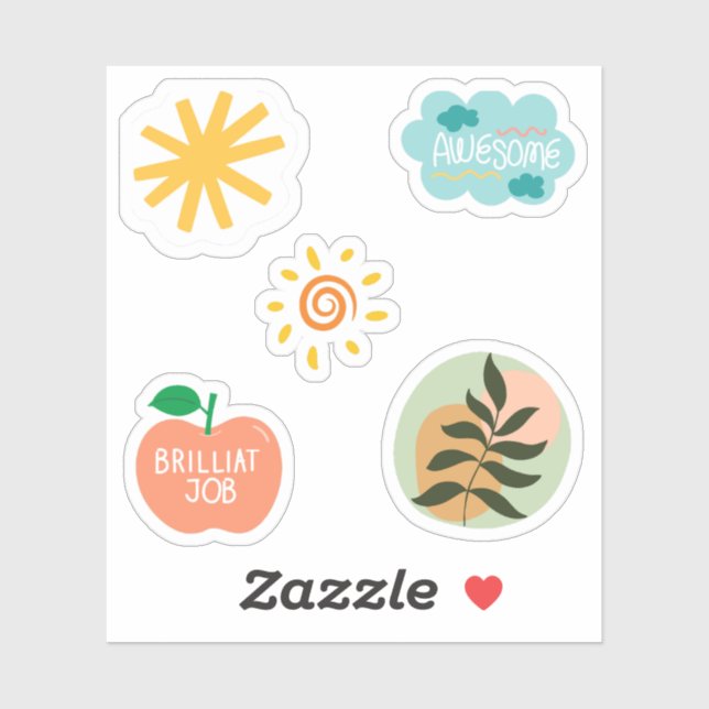 Hübsche abstrakte und positive Notierungen Scrapbo Aufkleber (Blatt)