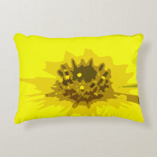 Hübsche Abstrakte Vivid Yellow Daisy Blume Dekokissen