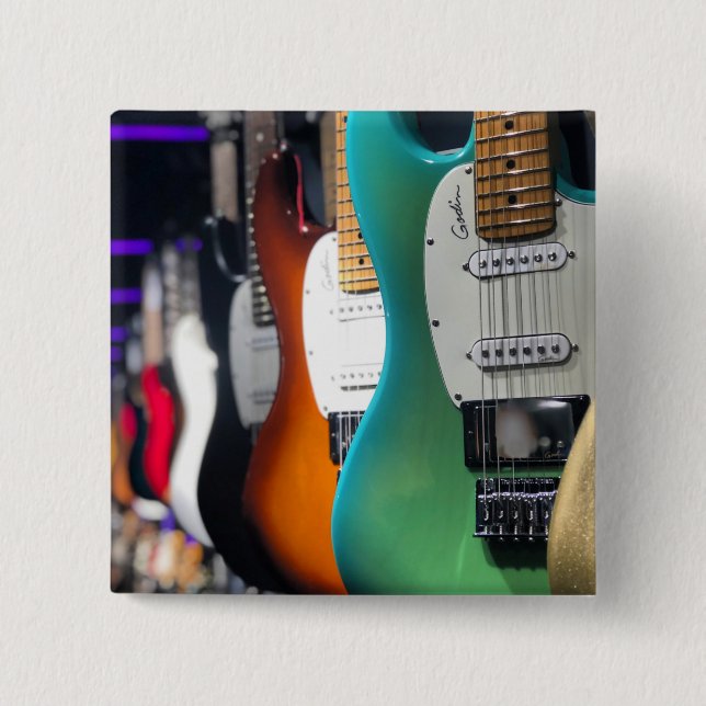 Hübsche akustische Gitarre Button (Vorderseite)