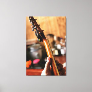 Hübsche akustische Gitarre Leinwanddruck