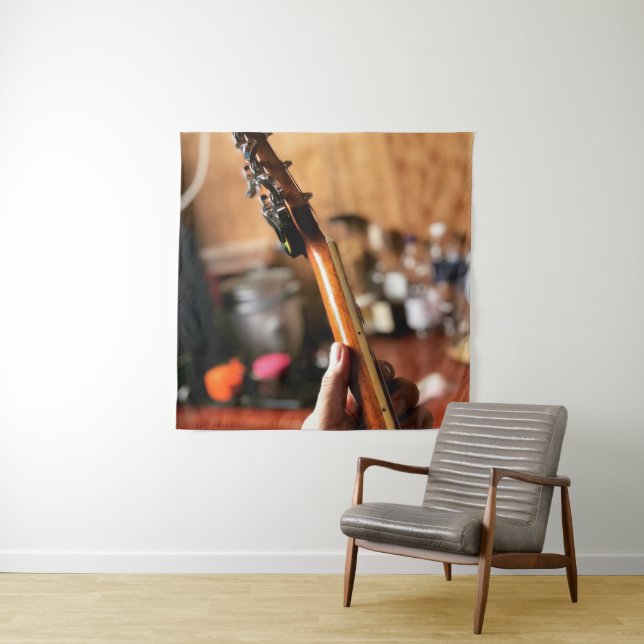 Hübsche akustische Gitarre Wandteppich (Beispiel)