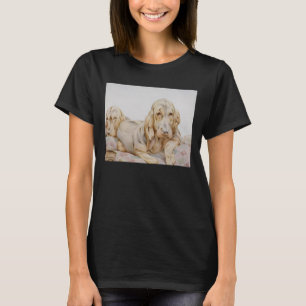 Hübsche alte Blut Hunde, Welpen Hunde von EJ Detmo T-Shirt