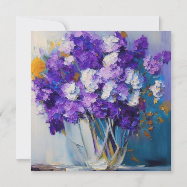 Hübsche alte lila Blumen (Vorderseite)