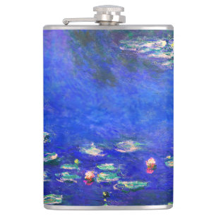 Hübsche alte Seerosen von Claude Monet Flachmann