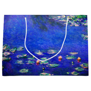 Hübsche alte Seerosen von Claude Monet Große Geschenktüte