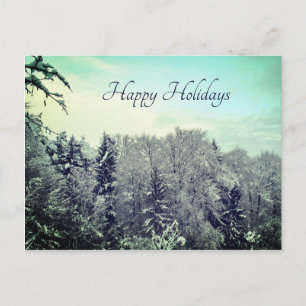 Hübsche Altwinterlandschaft Schnee Weihnachtsbäume Postkarte