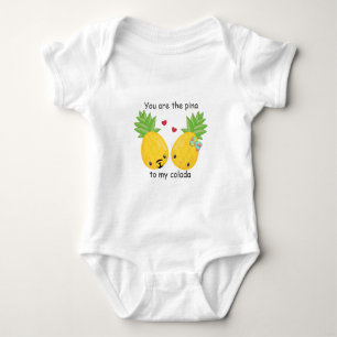 Hübsche Ananas Tropical Pina Colada Romantik Baby Strampler