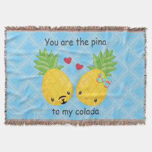 Hübsche Ananas Tropisches Pina Colada Romantisch Decke