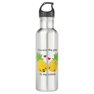 Hübsche Ananas Tropisches Pina Colada Romantisch Edelstahlflasche