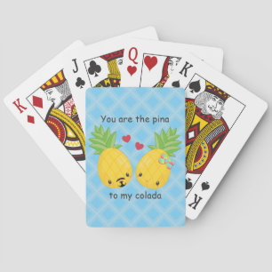 Hübsche Ananas Tropisches Pina Colada Romantisch Spielkarten