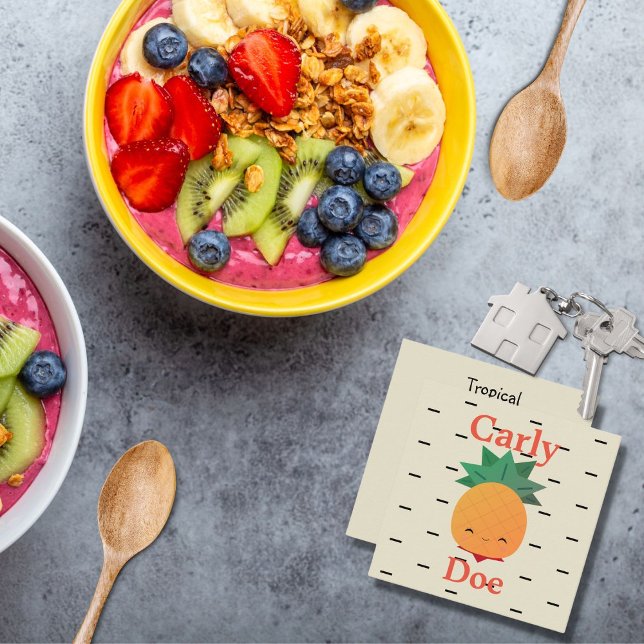 Hübsche Ananas-Visitenkarten Quadratische Visitenkarte (Von Creator hochgeladen)